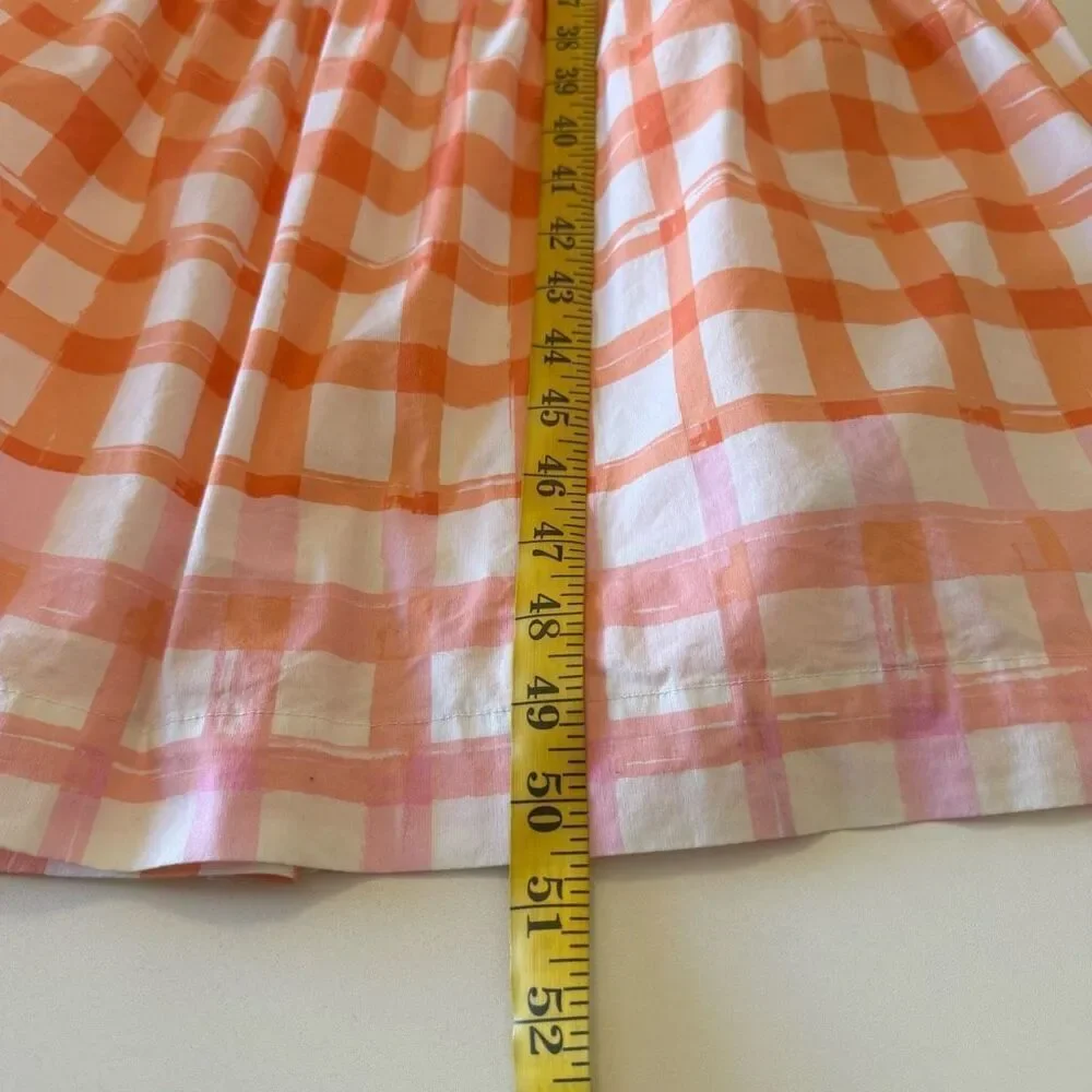 Scoop Bow Back Pastel Plaid Midi Dress Size 22 Soft Girl, Coastal